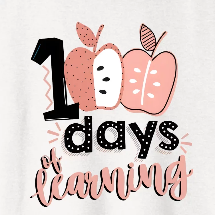 100 Days Of Learning Back To School Women's Crop Top Tee