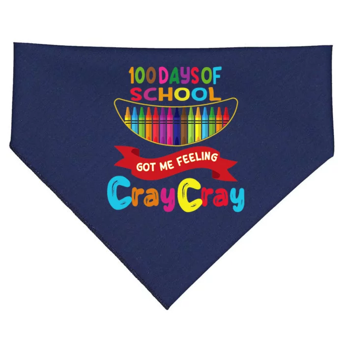 100 Days Of School Got Me Feeling Cray Cray USA-Made Doggie Bandana