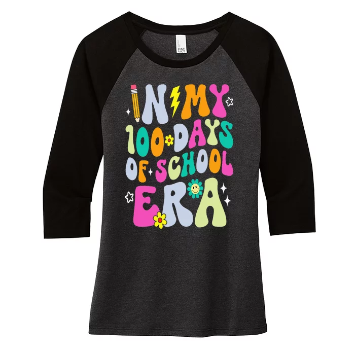 100th Day Of School Teacher In My 100 Days Of School Era Women's Tri-Blend 3/4-Sleeve Raglan Shirt