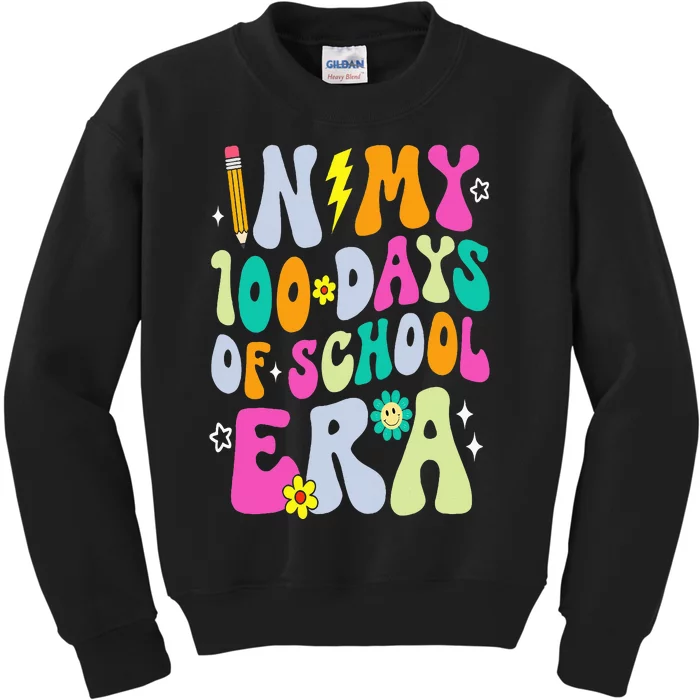 100th Day Of School Teacher In My 100 Days Of School Era Kids Sweatshirt