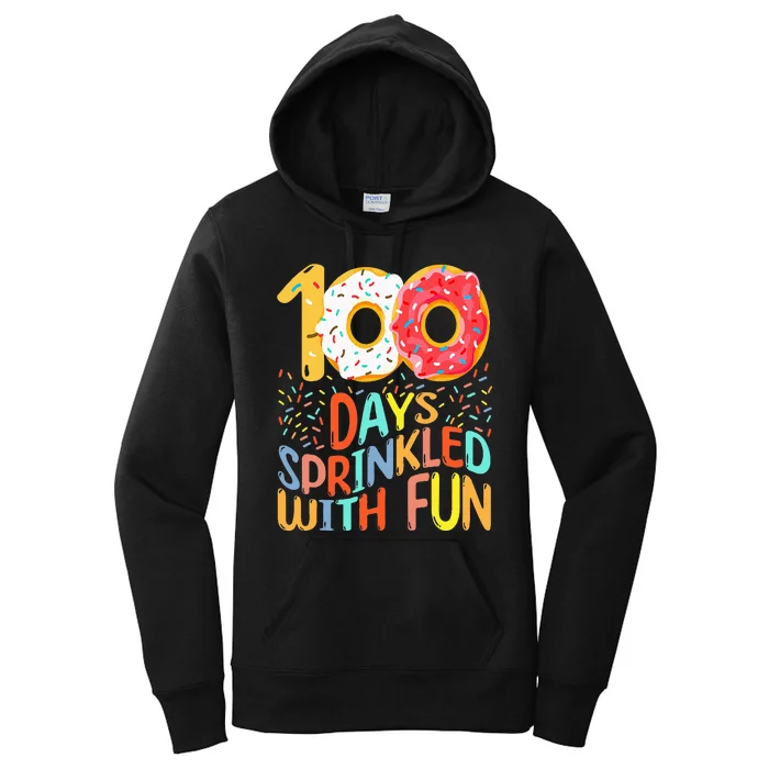 100 Days Of School Kindergarten 100th Day Of Women's Pullover Hoodie