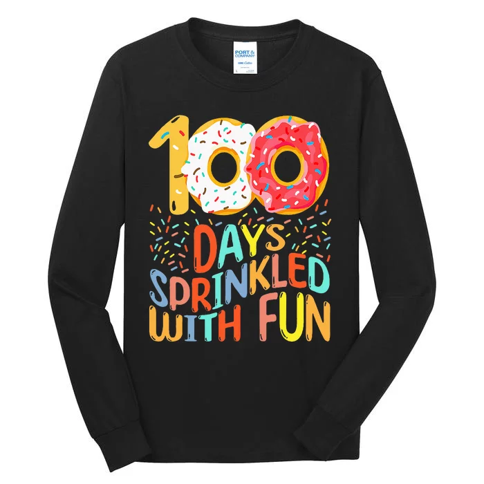 100 Days Of School Kindergarten 100th Day Of Tall Long Sleeve T-Shirt