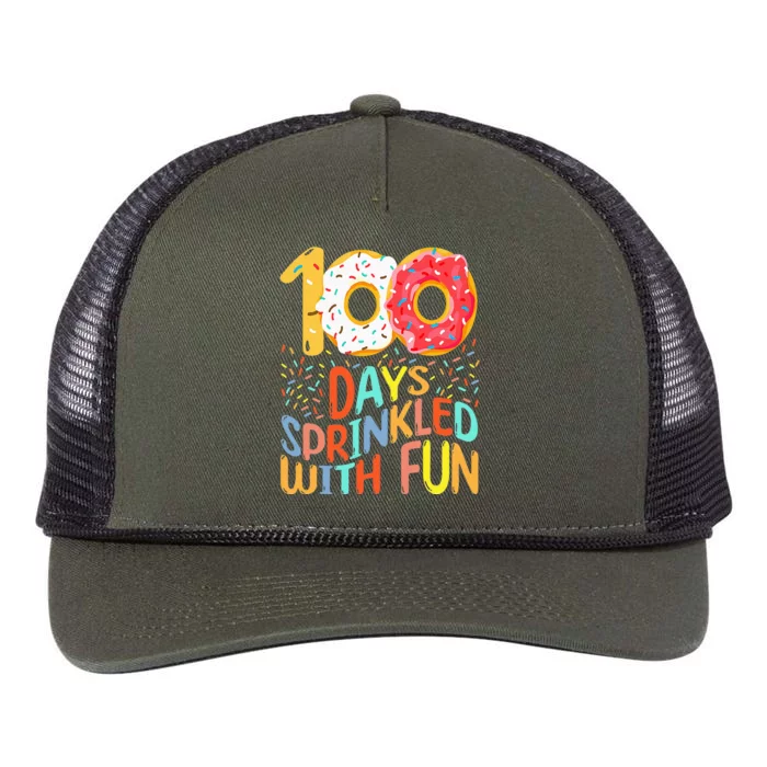 100 Days Of School Kindergarten 100th Day Of Retro Rope Trucker Hat Cap