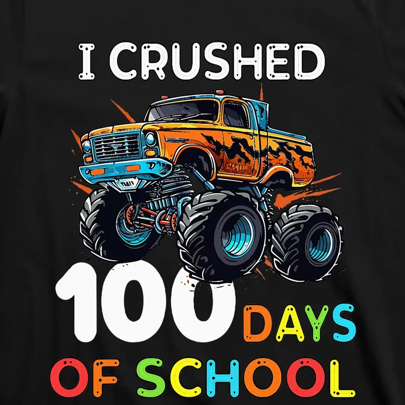 100 Days Of School Monster Truck 100th Day Of School T-Shirt