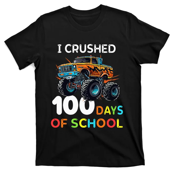 100 Days Of School Monster Truck 100th Day Of School T-Shirt