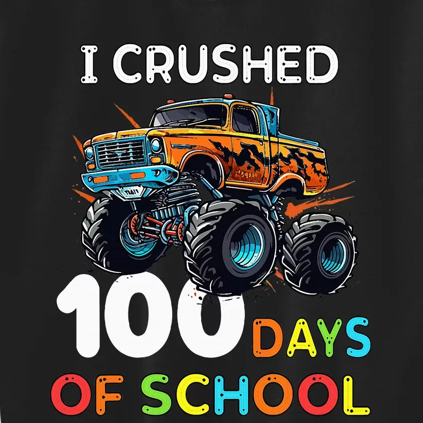 100 Days Of School Monster Truck 100th Day Of School Kids Sweatshirt