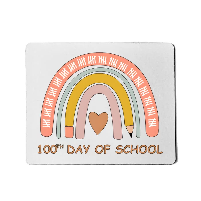 100th Day Of School Rainbow Teacher Mousepad