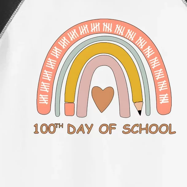 100th Day Of School Rainbow Teacher Toddler Fine Jersey T-Shirt