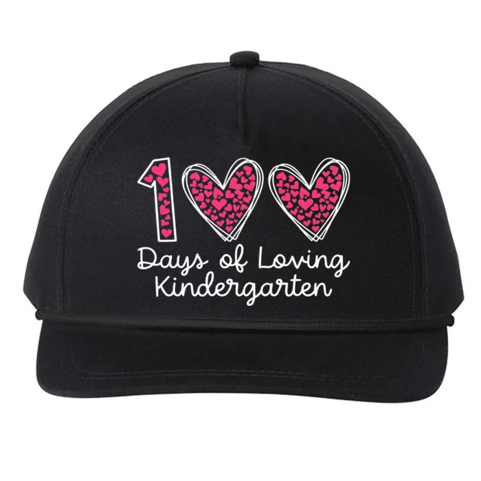 100 Days Of Loving Kindergarten 100 Days Of School Celebration Snapback Five-Panel Rope Hat