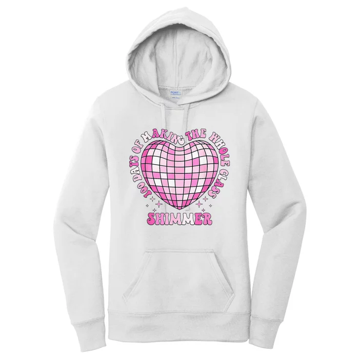 100 Days Of School 100 Days Of Making Whole Class Shimmer Women's Pullover Hoodie