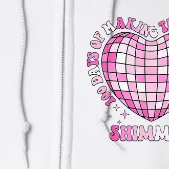 100 Days Of School 100 Days Of Making Whole Class Shimmer Full Zip Hoodie