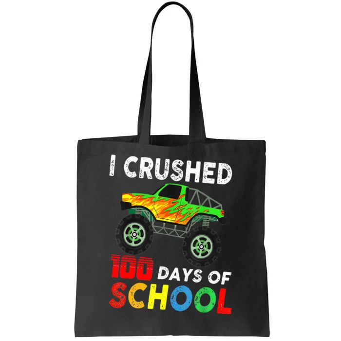 100 Days Of School Monster Trucks Tote Bag