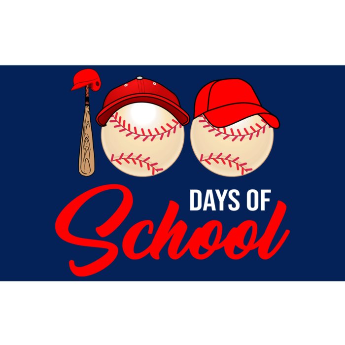 100 Days Of School Baseball Bumper Sticker