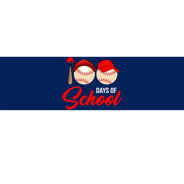 100 Days Of School Baseball Bumper Sticker