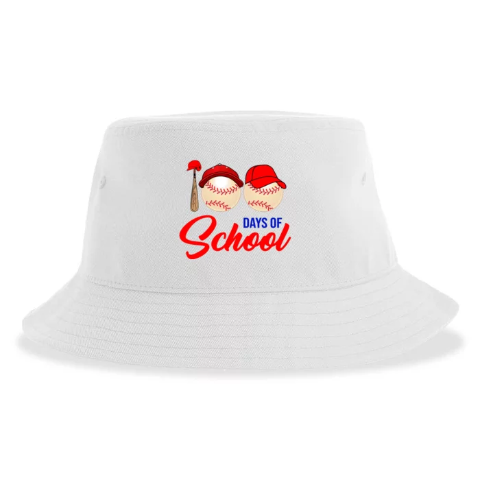 100 Days Of School Baseball Sustainable Bucket Hat