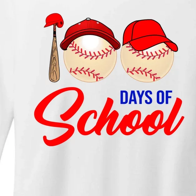 100 Days Of School Baseball Womens CVC Long Sleeve Shirt