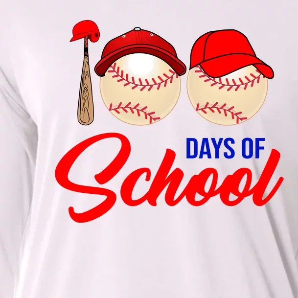 100 Days Of School Baseball Cooling Performance Long Sleeve Crew