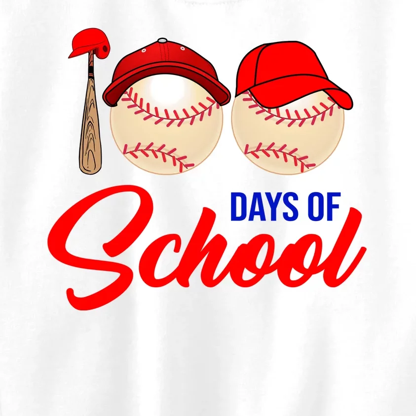 100 Days Of School Baseball Kids Sweatshirt