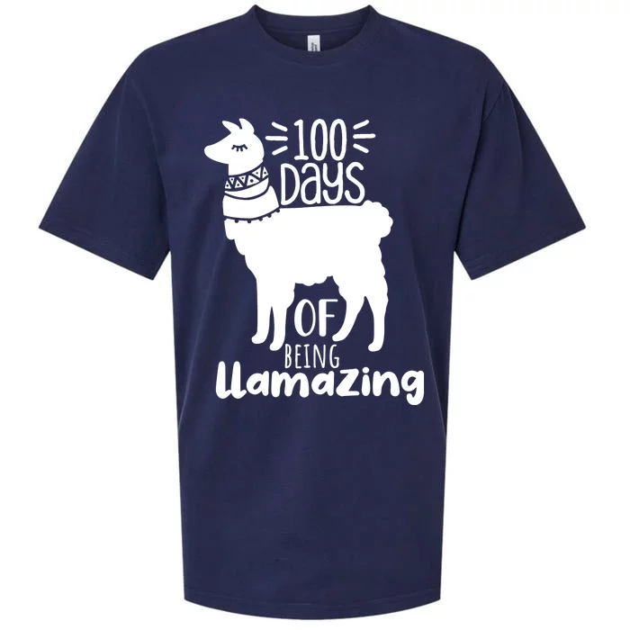 100 Days Of Being Llamazing 100 Days Of School Funny Llama Sueded Cloud Jersey T-Shirt