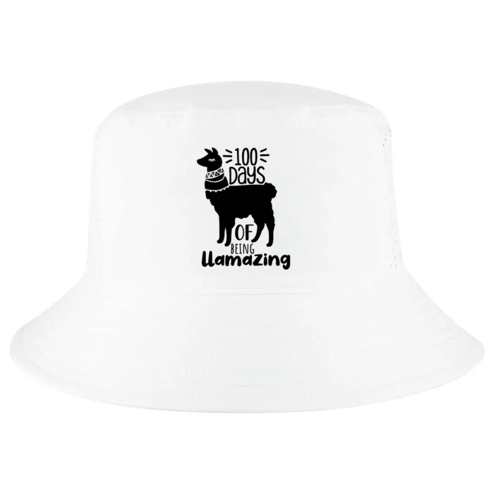 100 Days Of Being Llamazing 100 Days Of School Funny Llama Cool Comfort Performance Bucket Hat