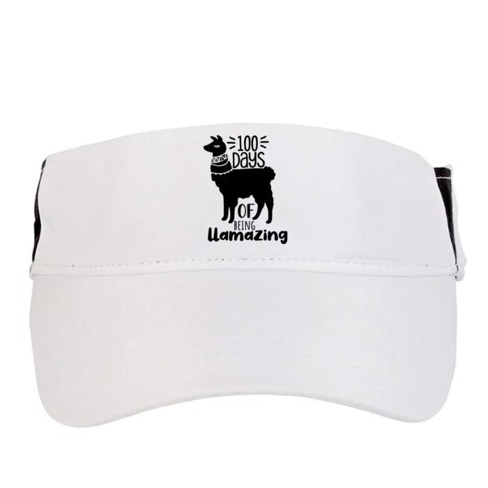 100 Days Of Being Llamazing 100 Days Of School Funny Llama Adult Drive Performance Visor