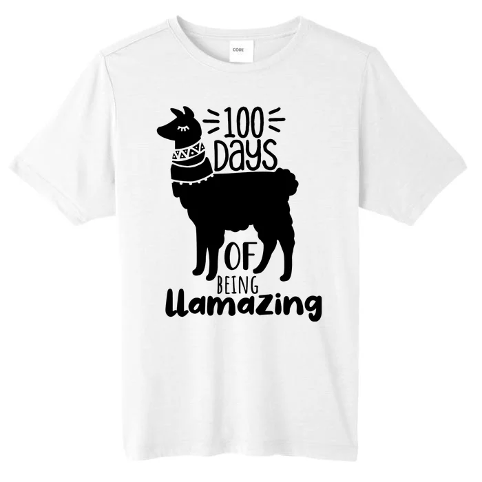 100 Days Of Being Llamazing 100 Days Of School Funny Llama ChromaSoft Performance T-Shirt