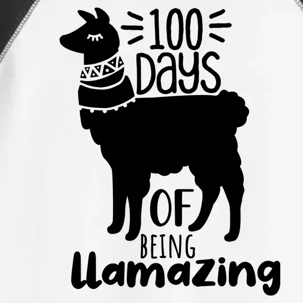 100 Days Of Being Llamazing 100 Days Of School Funny Llama Toddler Fine Jersey T-Shirt