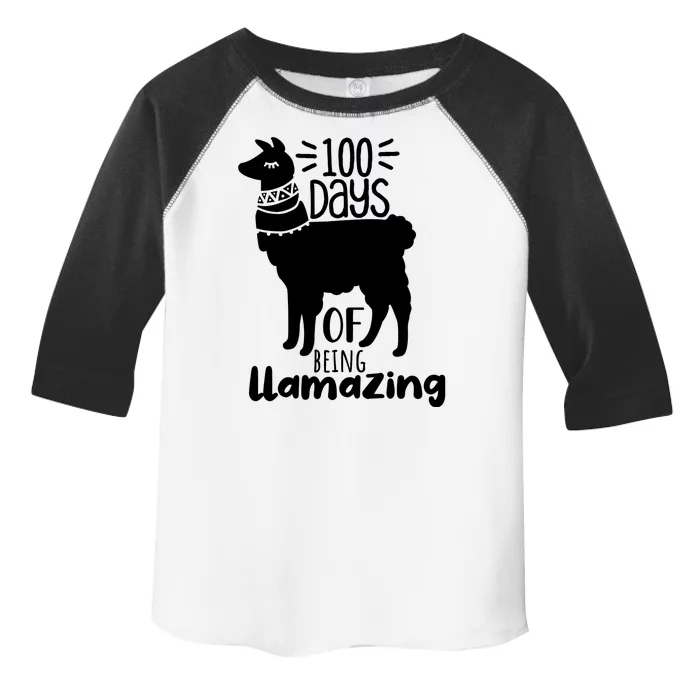 100 Days Of Being Llamazing 100 Days Of School Funny Llama Toddler Fine Jersey T-Shirt