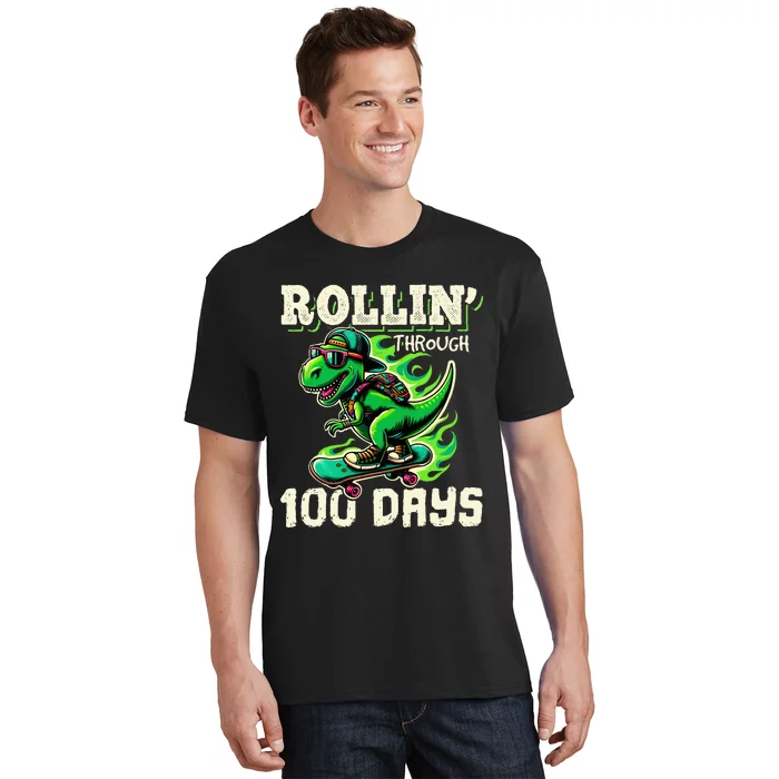 100 Days Of School Teacher 100th Day T Rex Outfit T-Shirt