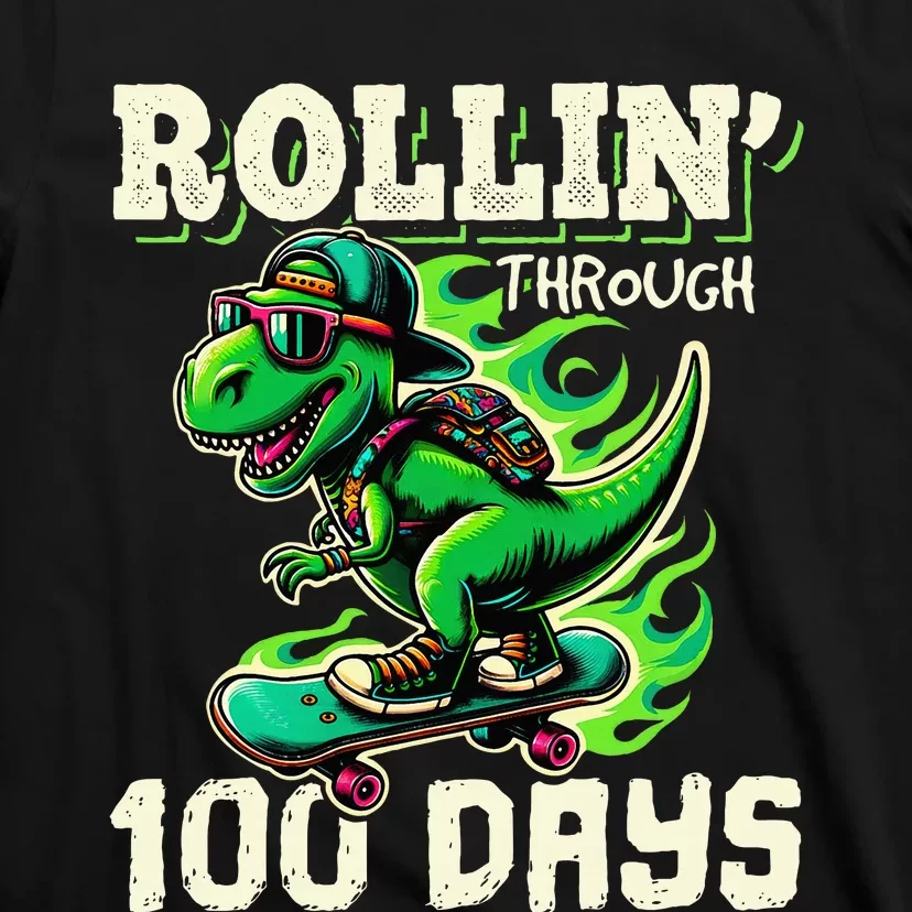 100 Days Of School Teacher 100th Day T Rex Outfit T-Shirt