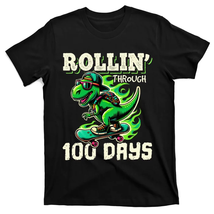 100 Days Of School Teacher 100th Day T Rex Outfit T-Shirt