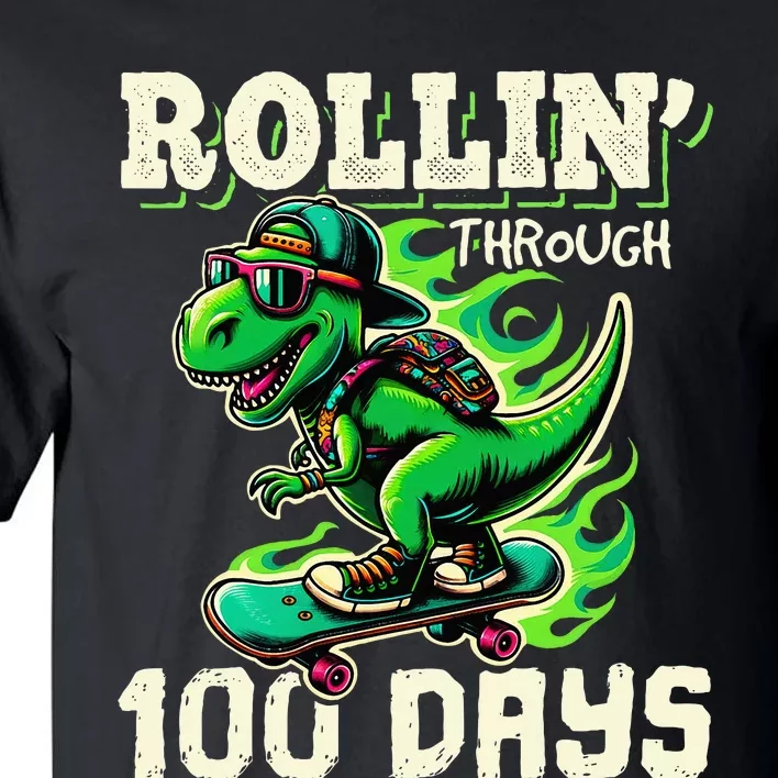 100 Days Of School Teacher 100th Day T Rex Outfit Tall T-Shirt