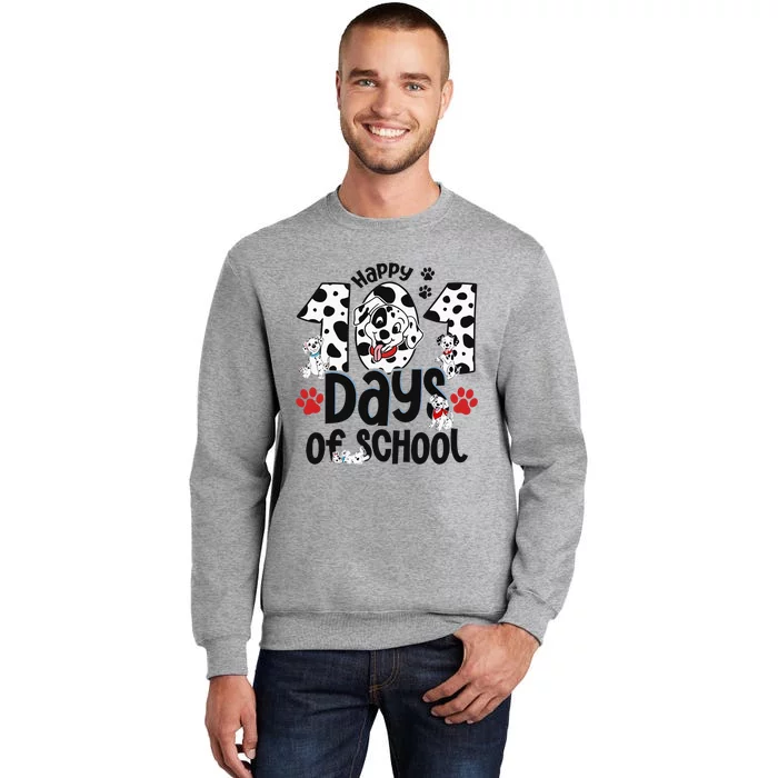 100 Days Of School Dalmatian Dog 100th Day Of School Tall Sweatshirt