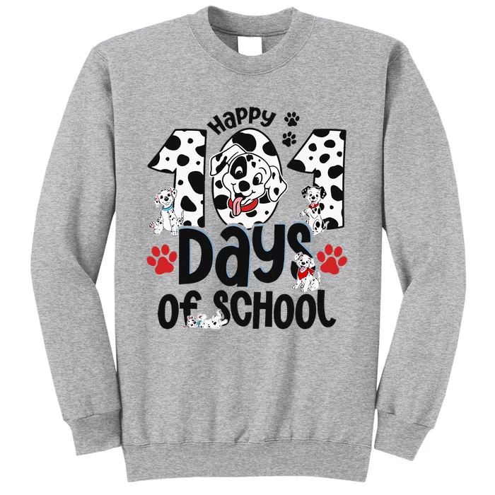 100 Days Of School Dalmatian Dog 100th Day Of School Tall Sweatshirt