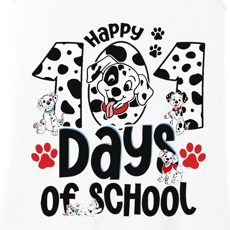 100 Days Of School Dalmatian Dog 100th Day Of School Ladies Essential Tank