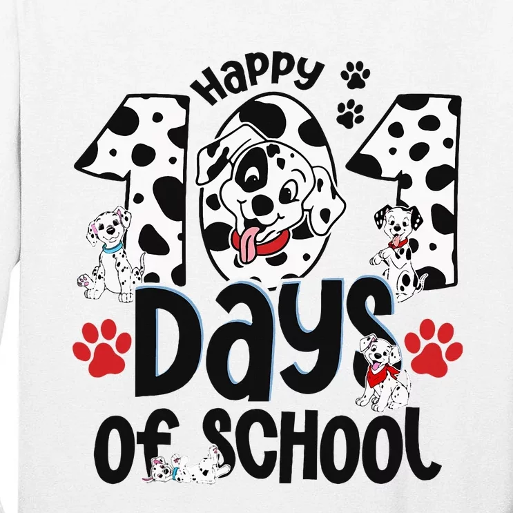 100 Days Of School Dalmatian Dog 100th Day Of School Tall Long Sleeve T-Shirt