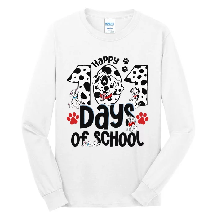 100 Days Of School Dalmatian Dog 100th Day Of School Tall Long Sleeve T-Shirt