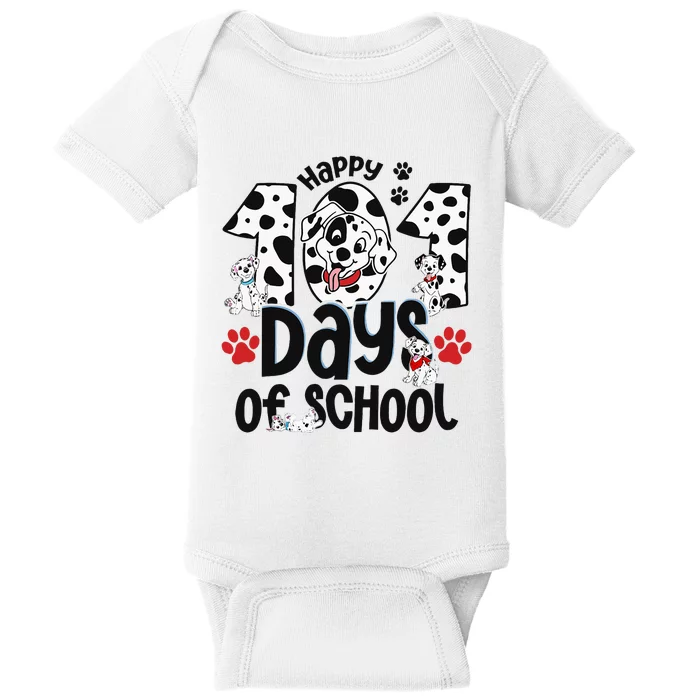 100 Days Of School Dalmatian Dog 100th Day Of School Baby Bodysuit