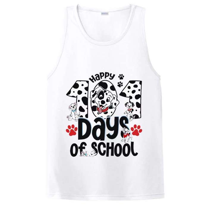 100 Days Of School Dalmatian Dog 100th Day Of School Performance Tank