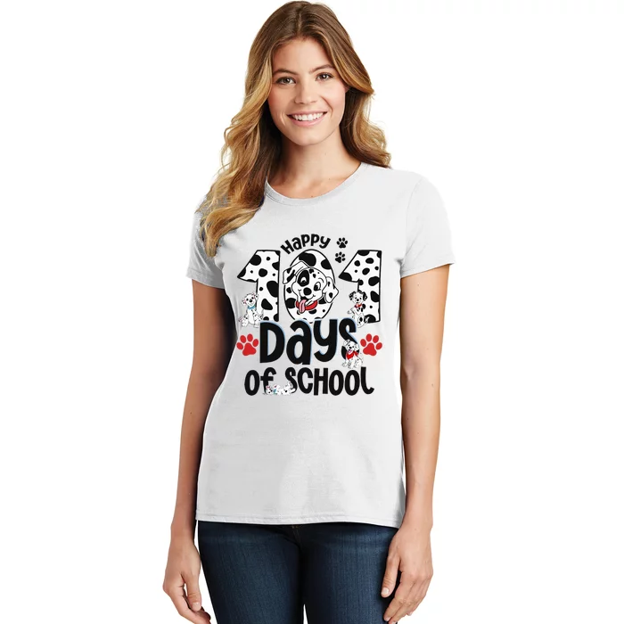 100 Days Of School Dalmatian Dog 100th Day Of School Women's T-Shirt