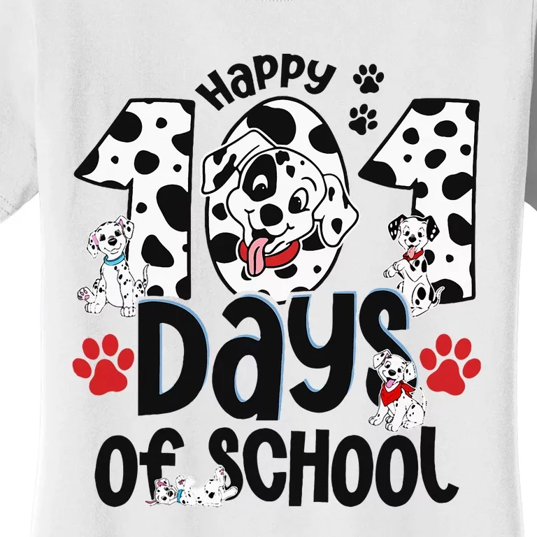 100 Days Of School Dalmatian Dog 100th Day Of School Women's T-Shirt