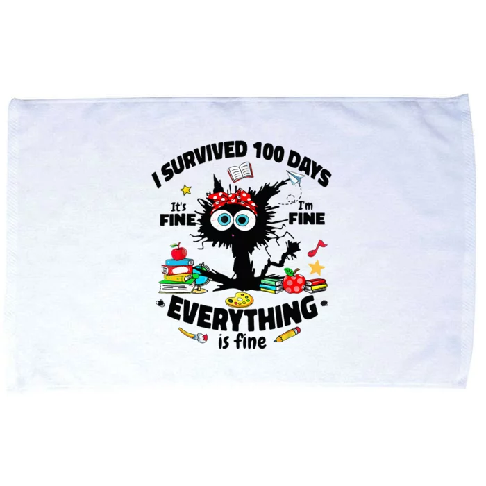 100 Days Of School ItS Fine IM Fine Everything Is Fine Microfiber Hand Towel