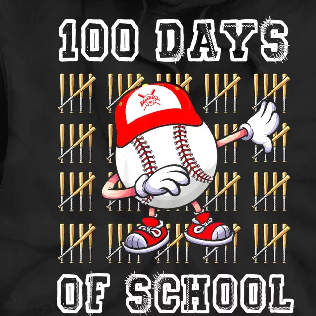 100 Days Of School 100th Day Baseball Teacher Tie Dye Hoodie