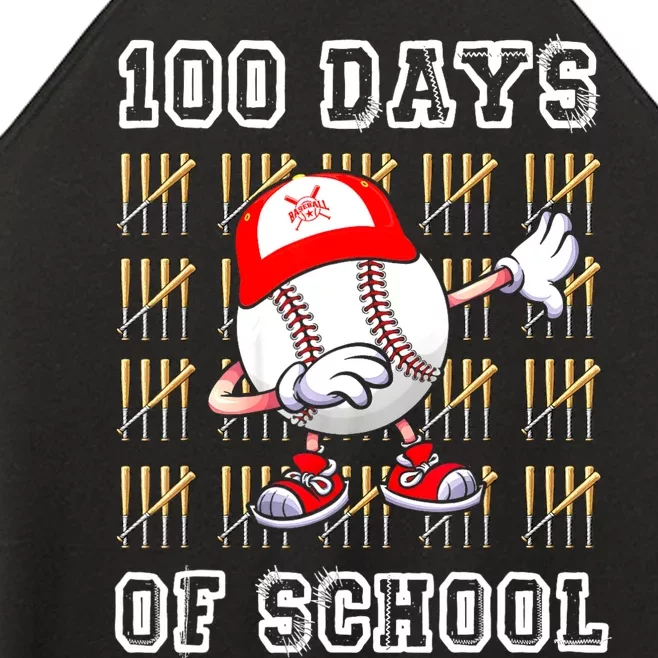 100 Days Of School 100th Day Baseball Teacher Women’s Perfect Tri Rocker Tank