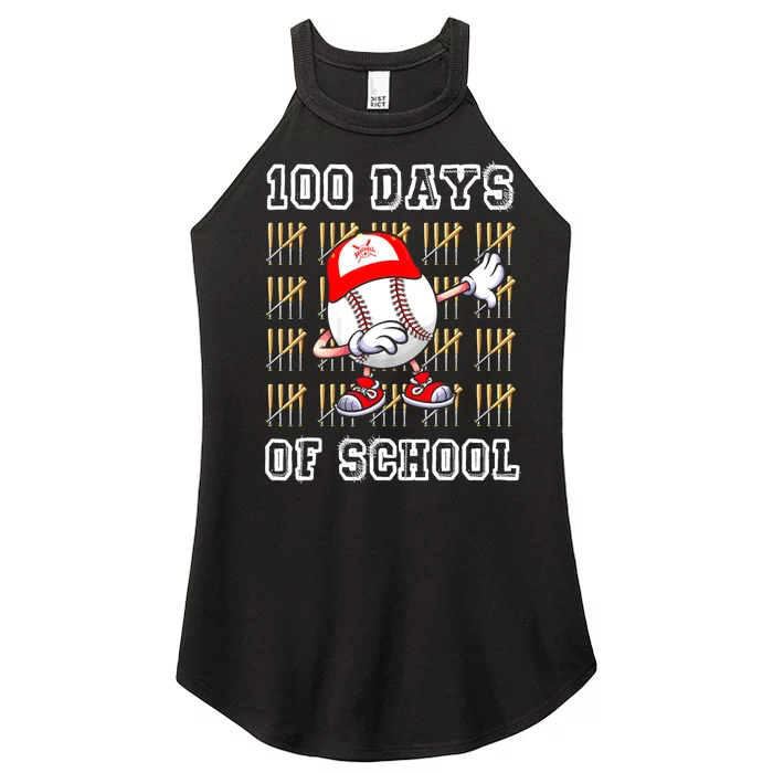 100 Days Of School 100th Day Baseball Teacher Women’s Perfect Tri Rocker Tank