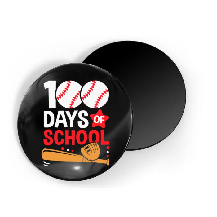 100 Days Of School Baseball 100th Days Sports Teacher Boys Magnet