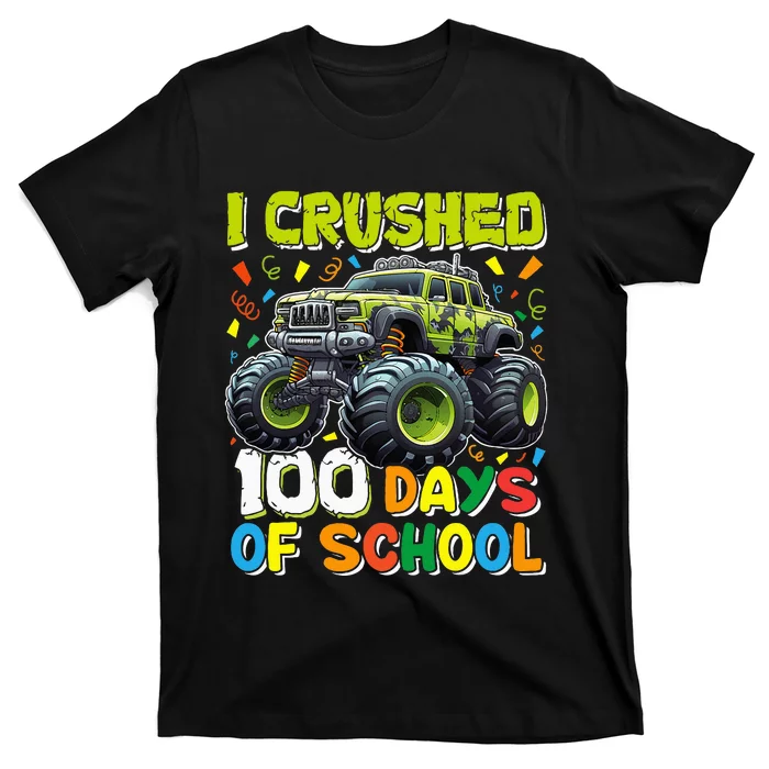 100 Days Of School Monster Truck 100th Day Of School T-Shirt