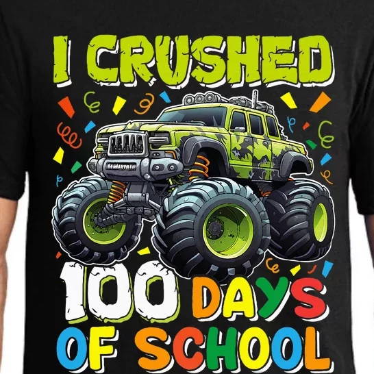 100 Days Of School Monster Truck 100th Day Of School Pajama Set