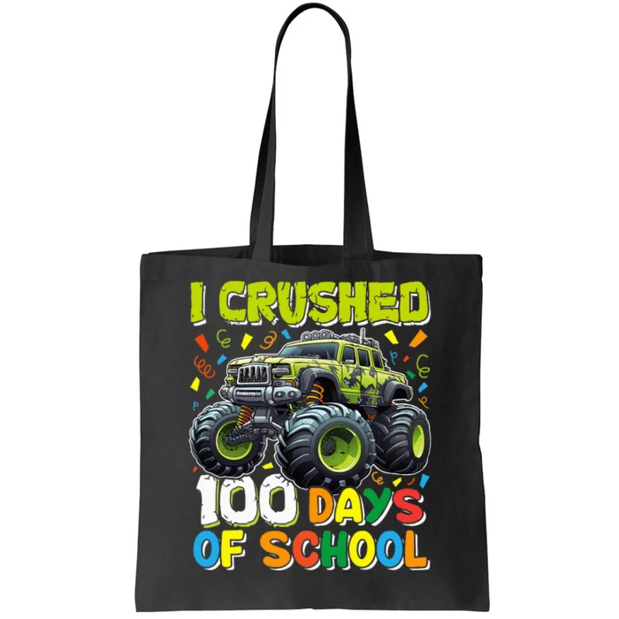 100 Days Of School Monster Truck 100th Day Of School Tote Bag