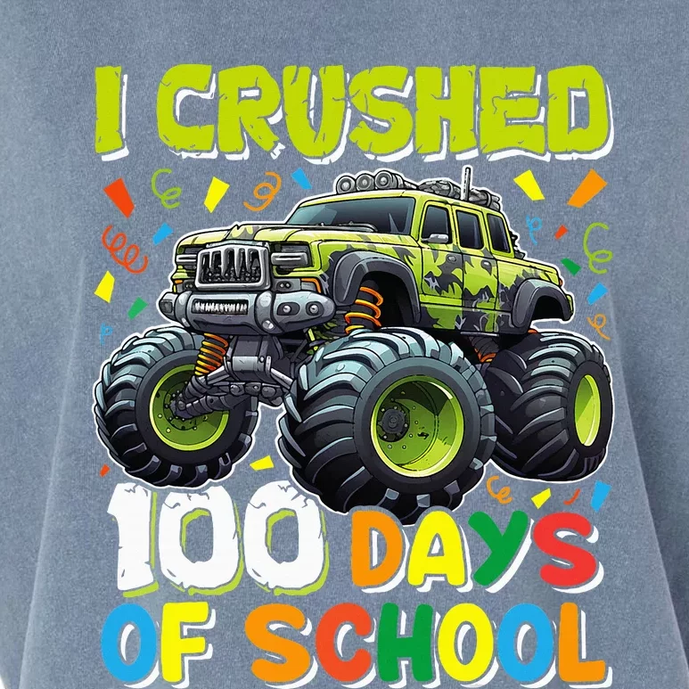 100 Days Of School Monster Truck 100th Day Of School Garment-Dyed Women's Muscle Tee